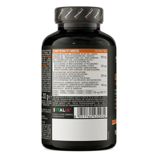 EthicSport Glucosamine Chondroitin MSM + Vitamin C (90 Comprimidos) – Escudo Articular e Regeneração Activa