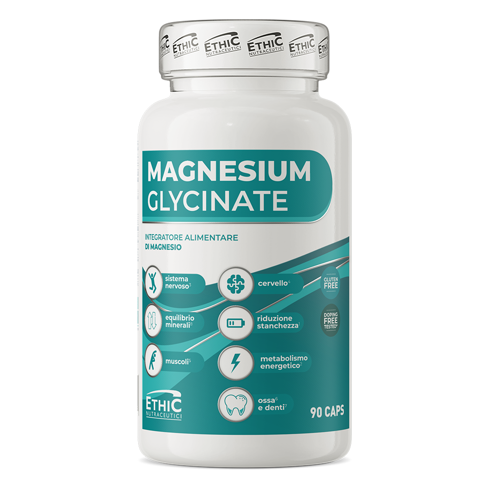EthicSport Magnesium Glycinate (90 Cápsulas) – Máxima Absorção, Relaxamento Muscular e Recuperação