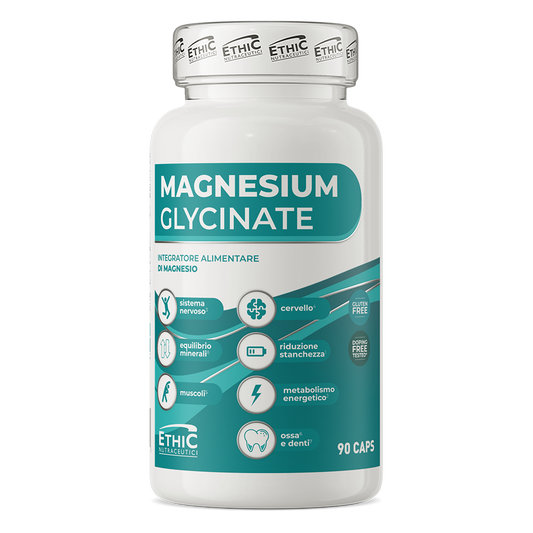 EthicSport Magnesium Glycinate (90 Cápsulas) – Máxima Absorção, Relaxamento Muscular e Recuperação