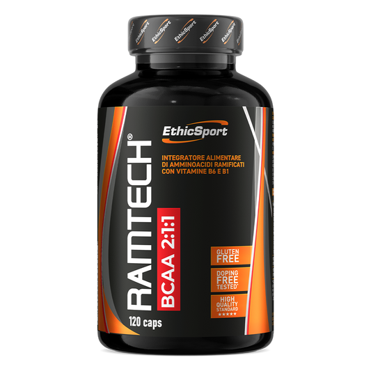 EthicSport Ramtech BCAA 2:1:1 (90 Comprimidos) – Aminoácidos Ramificados Premium para Recuperação e Proteção Muscular