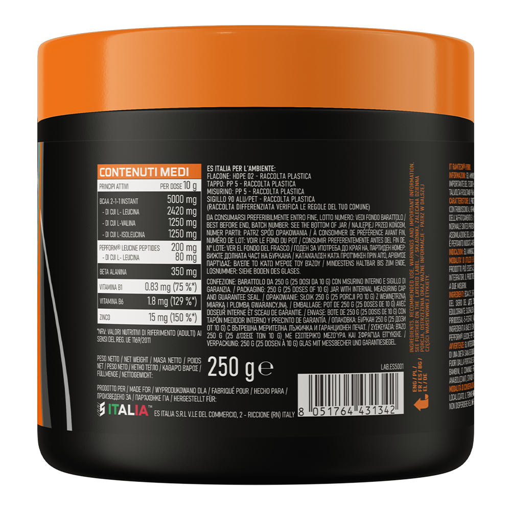 EthicSport Ramtech Hydro Instant Formula 250g– BCAAs Solúveis com Glutamina e Zinco