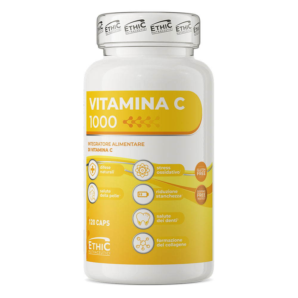 EthicSport Vitamina C 1000 (90 Comprimidos) – Alta Dosagem, Imunidade Reforçada e Ação Antioxidante