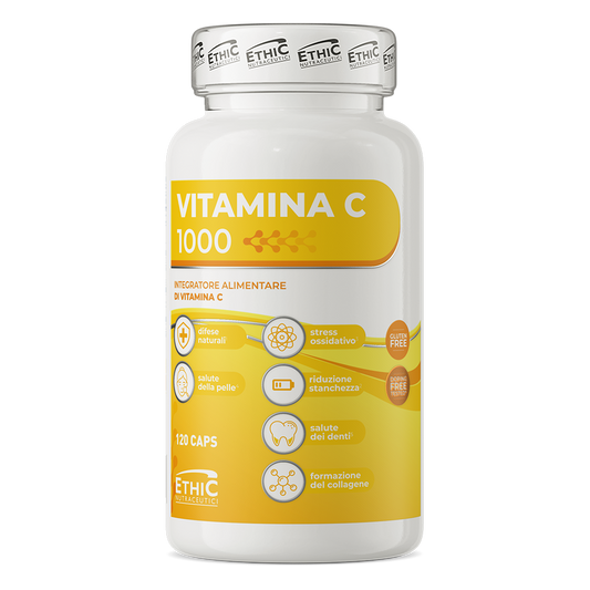 EthicSport Vitamina C 1000 (90 Comprimidos) – Alta Dosagem, Imunidade Reforçada e Ação Antioxidante