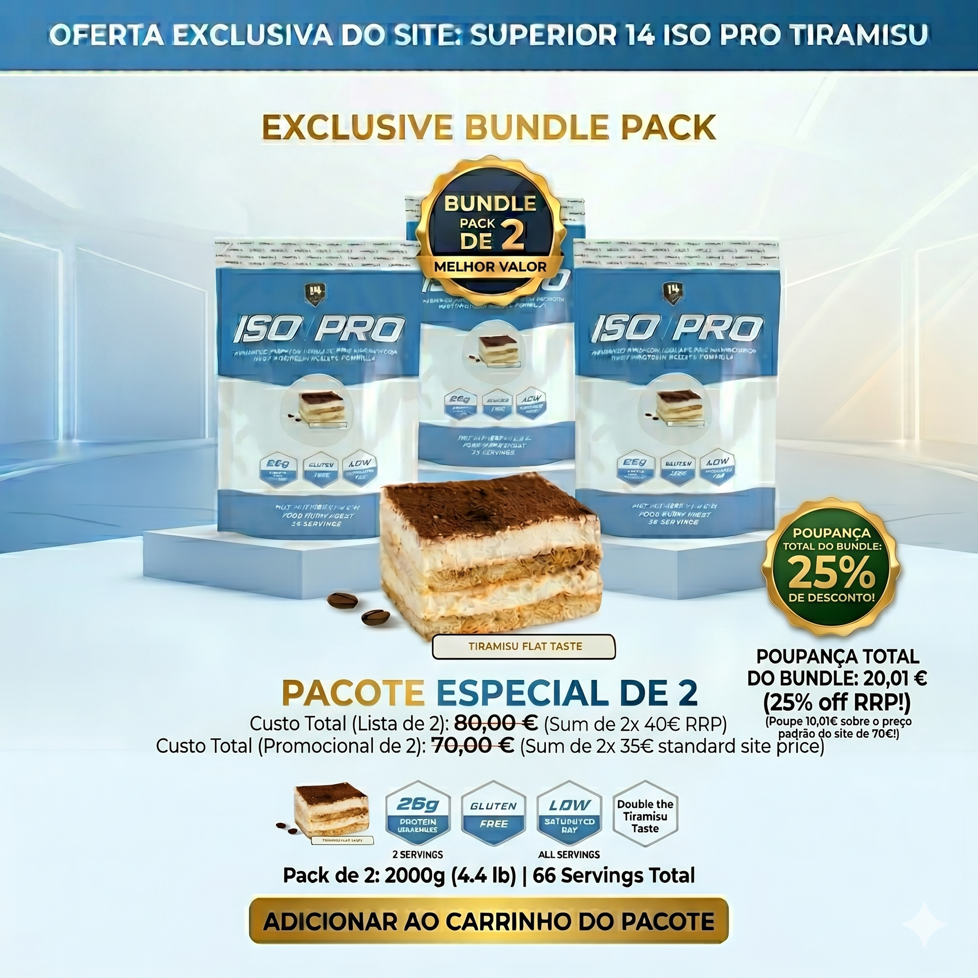 Savings Pack 2x ISO PRO Tiramisu (2x1kg)
