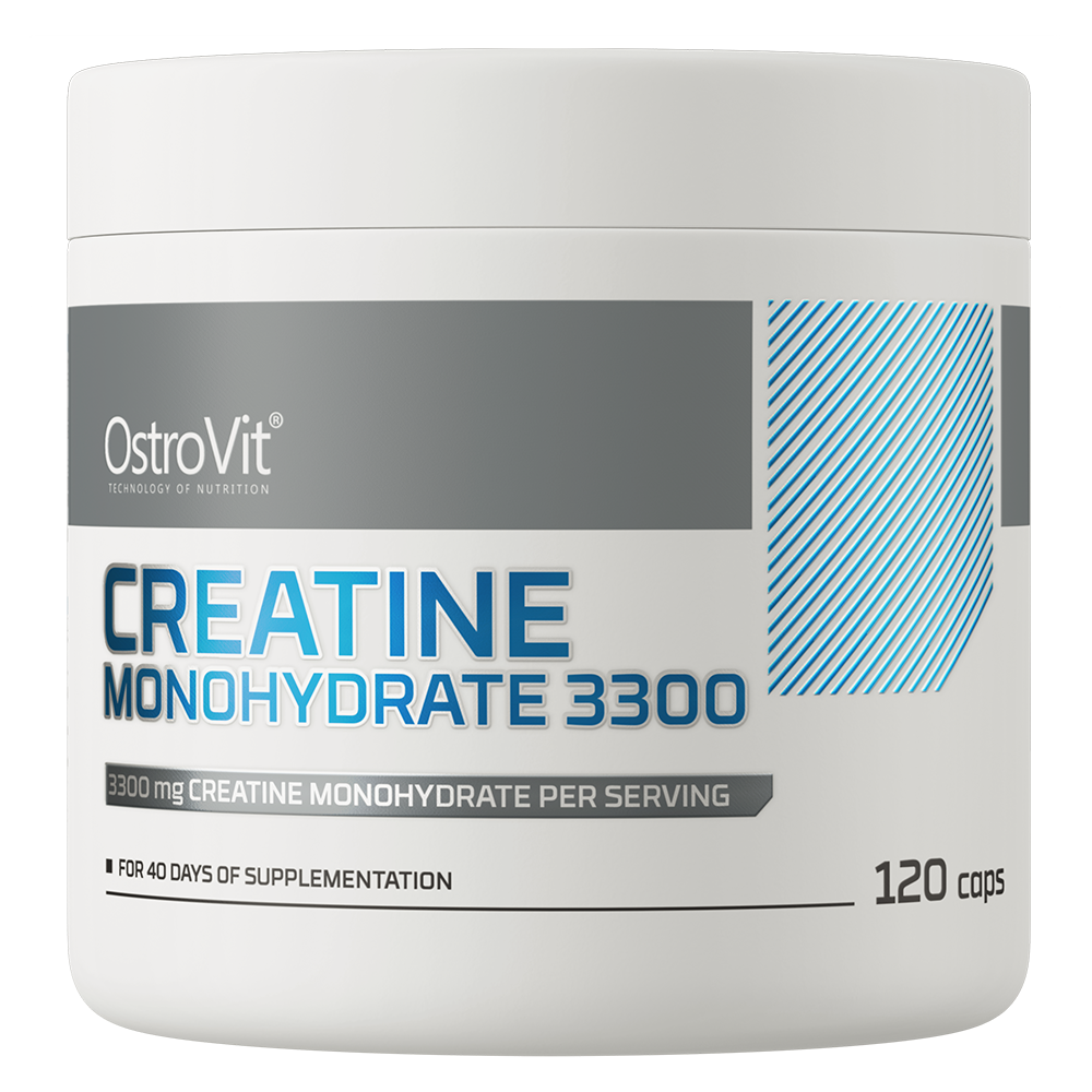 OstroVit Creatine Monohydrate 3300 mg 120 caps embalagem