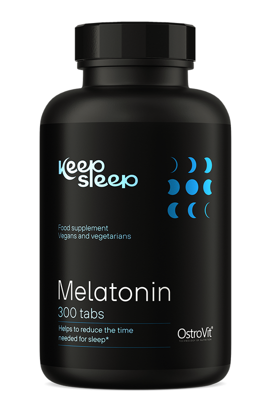 OstroVit Keep Sleep Melatonin 300 tablets caixa traseira