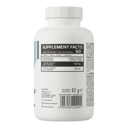 OstroVit L-Carnitine 1250 mg 60 capsules cápsulas