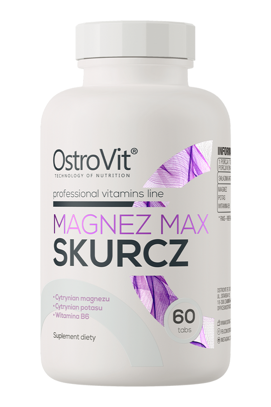 OstroVit Magnesium Max Cramp 60 tablets embalagem