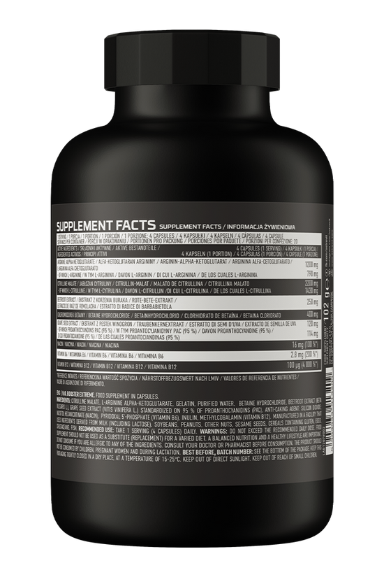 OstroVit N.O. Booster Extreme 80 caps frasco