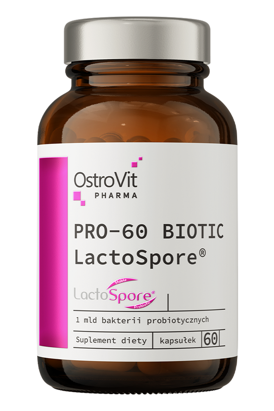 OstroVit PRO-60 BIOTIC LactoSpore 60 caps embalagem