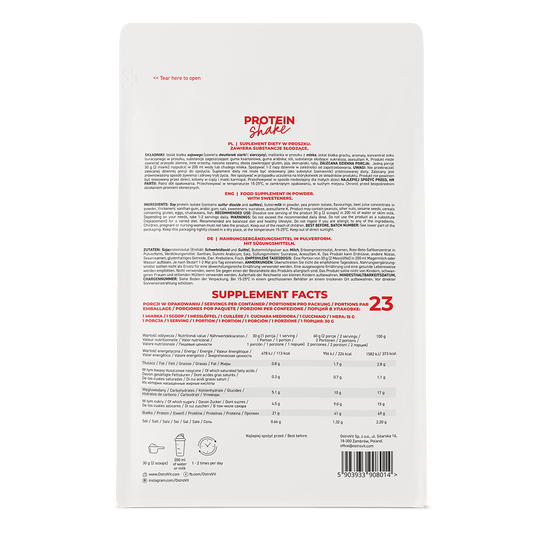 OstroVit Protein Shake 700 g morango verso