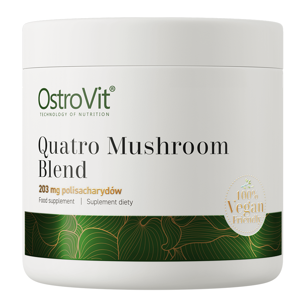 OstroVit Quatro Mushroom Blend VEGE 100 g embalagem