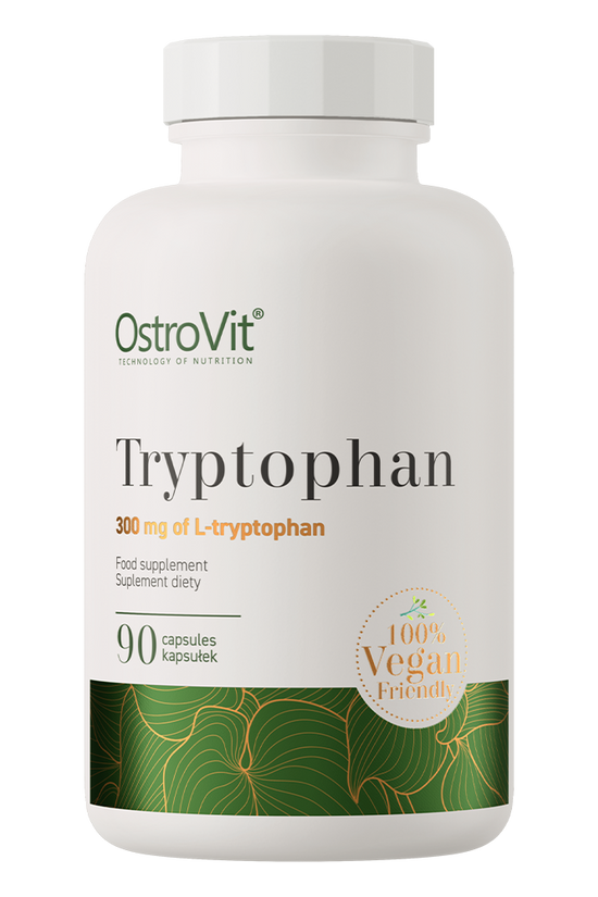 OstroVit Tryptophan VEGE 90 cápsulas embalagem