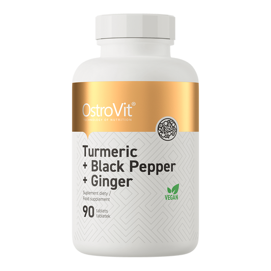 OstroVit Turmeric + Black Pepper + Ginger 90 tabs embalagem