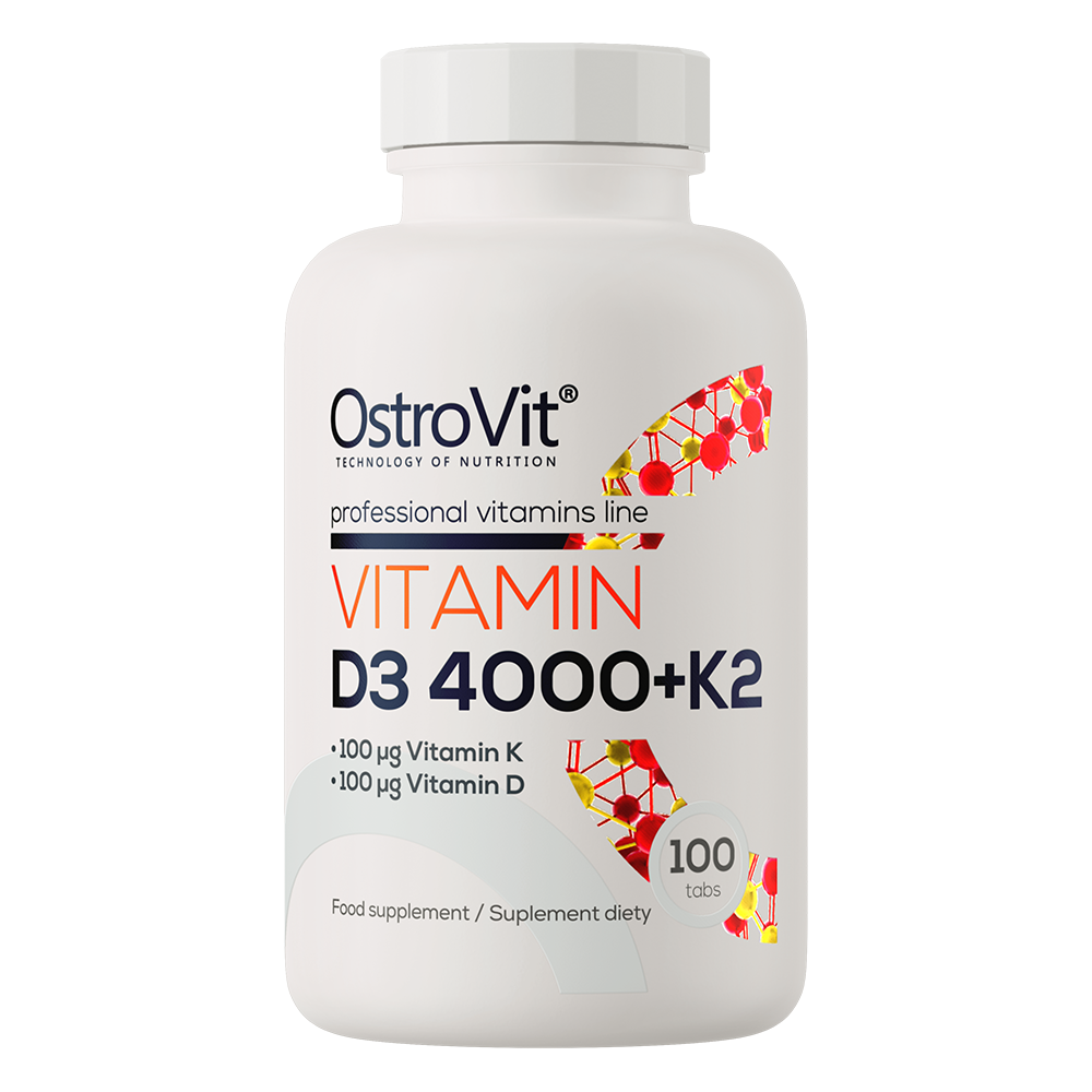 OstroVit Vitamin D3 4000 IU + K2 – 100 comprimidos
