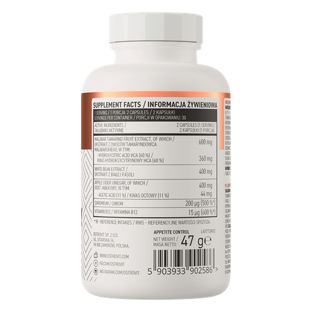 OstroVit Appetite Control 60 cápsulas — frasco