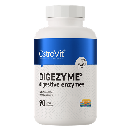 OstroVit Digezyme Digestive Enzymes 90 tablets — frasco