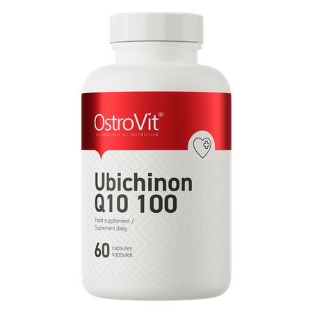 OstroVit Ubiquinone Q10 100 mg 60 cápsulas embalagem frontal