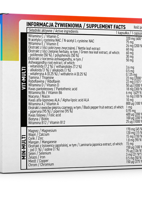 OstroVit VITA&MINERALS Sport 60 caps detalhe