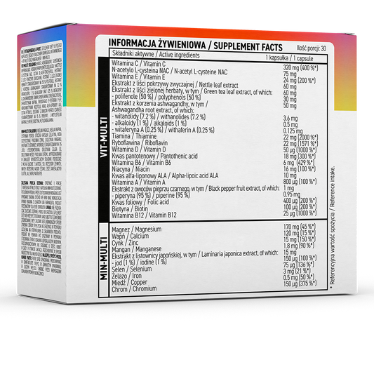 OstroVit VITA&MINERALS Sport 60 caps detalhe