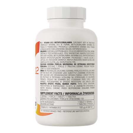 OstroVit Vitamin B12 Methylcobalamin 100 µg 120 tablets