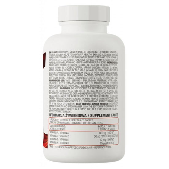 OstroVit ADEK 200 comprimidos — frasco