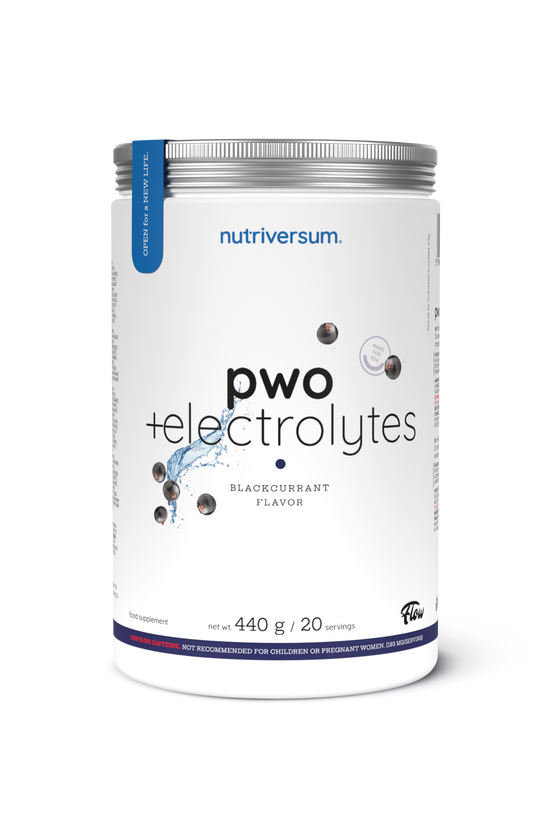 Nutriversum PWO+ Electrolytes 440 g groselha negra