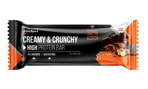 EthicSport Barra Proteica Creamy & Crunchy 30g Cocoa-Hazelnut pack 24